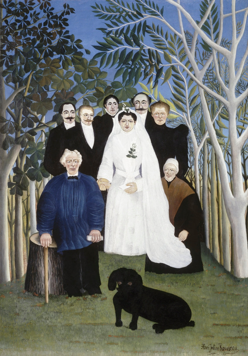 The Wedding Party (ca. 1905) Henri Rousseau Wall Art Gift Canvas Art Painting