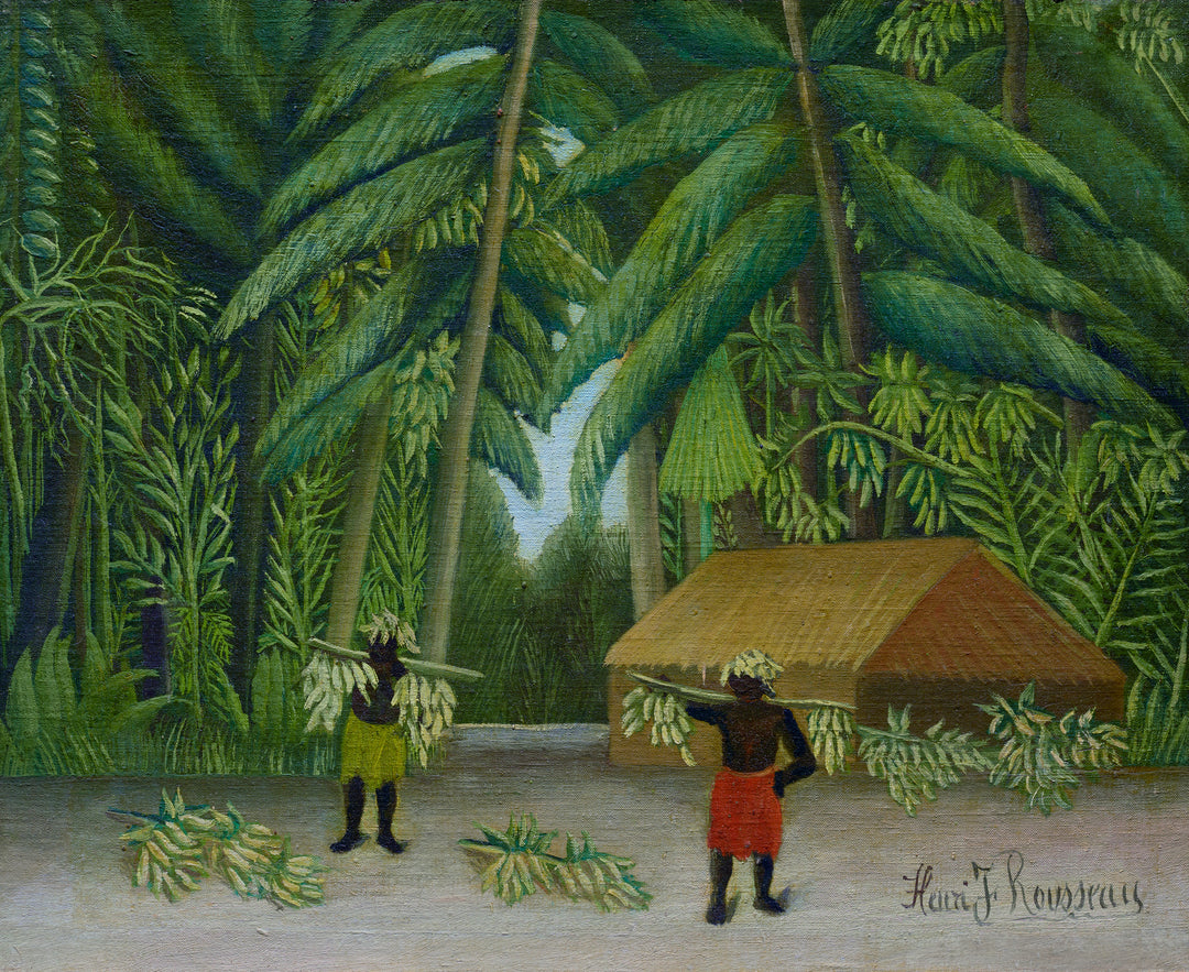 Banana Harvest (ca. 1907–1910) Henri Rousseau Wall Art Gift Canvas Art Painting