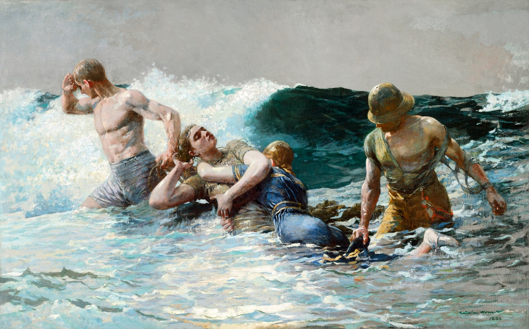 Undertow (1886) Painting by Winslow Homer Seascape Painting