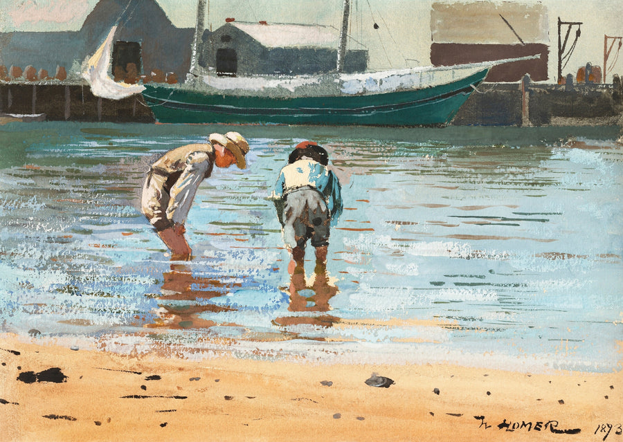 Boys Wading (1873) painting by Winslow Homer