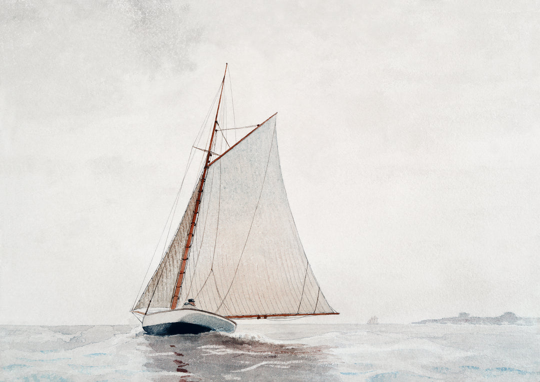 Sailing off Gloucester (ca.1880) painting by Winslow Homer