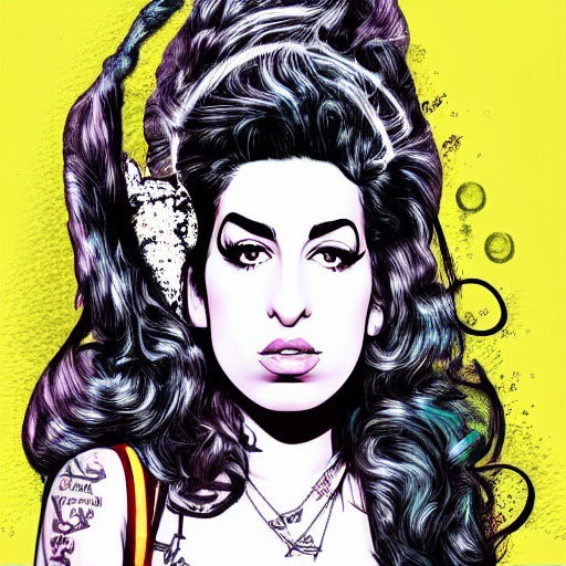 Amy Winehouse POP ART Wall Art Original Oil Painting on Canvas