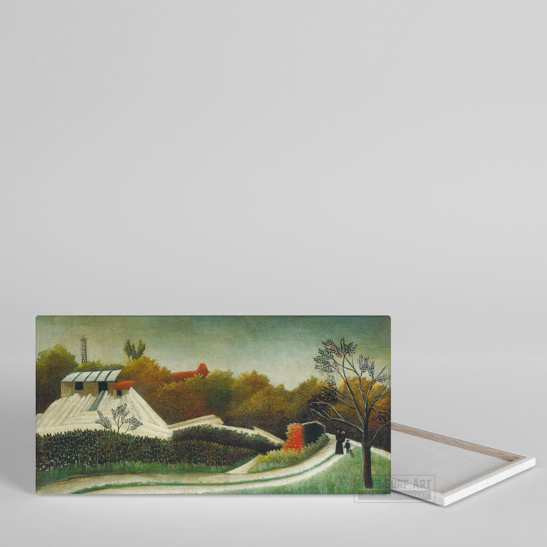 Sawmill, Outskirts of Paris (ca. 1893–1895) Henri Rousseau Wall Art Gift Canvas Art Painting