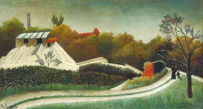 Sawmill, Outskirts of Paris (ca. 1893–1895) Henri Rousseau Wall Art Gift Canvas Art Painting