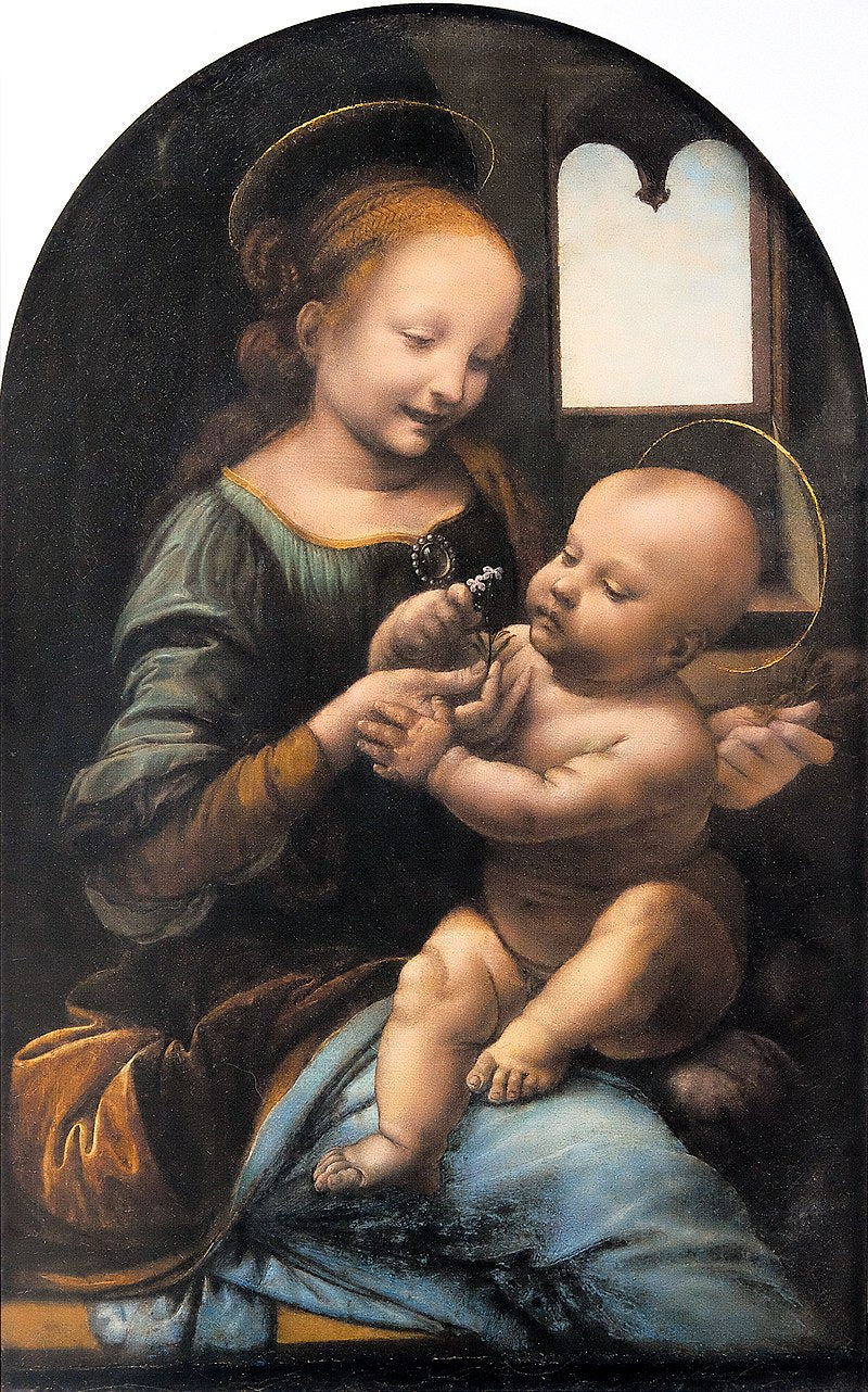 Benois Madonna Painting Leonardo da Vinci Reproduction Oil on Canvas