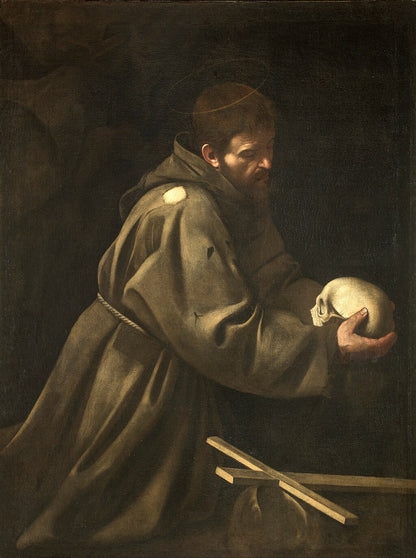Saint Francis in Meditation Painting by Caravaggio