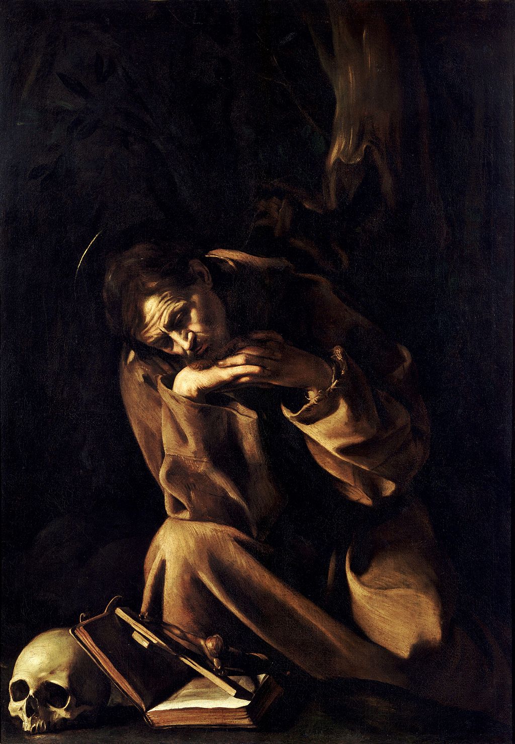 Saint Francis in Prayer Painting by Caravaggio