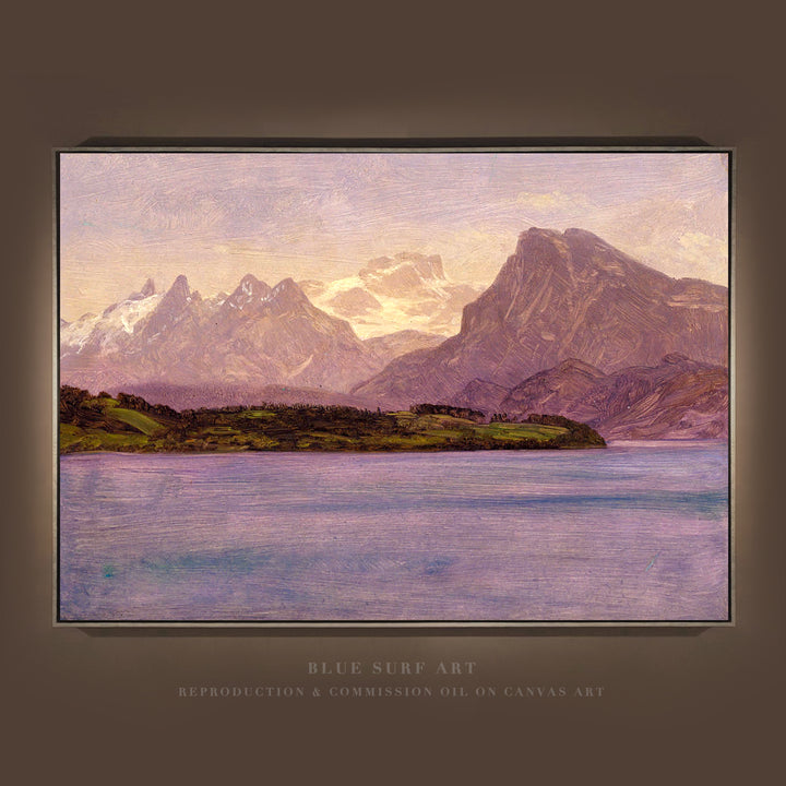 Alaskan Coast Range Painting by Albert Bierstadt Reproduction