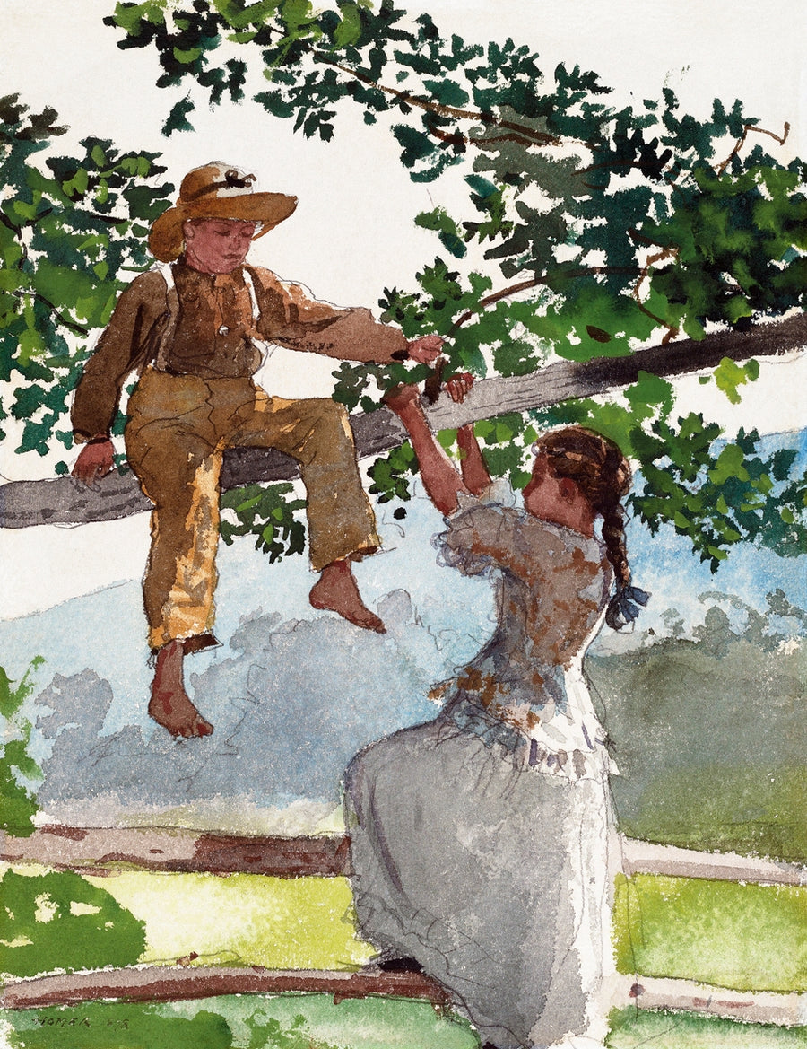 On the Fence (1878) painting by Winslow Homer Seascape Painting