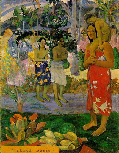 Ia Orana Maria (We Hail Thee Mary) painting by Paul Gauguin 