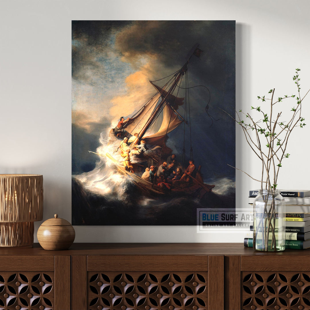 The Storm on the Sea of Galilee Rembrandt Hand-Painted Reproduction