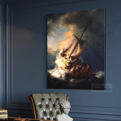 The Storm on the Sea of Galilee Rembrandt Hand-Painted Reproduction