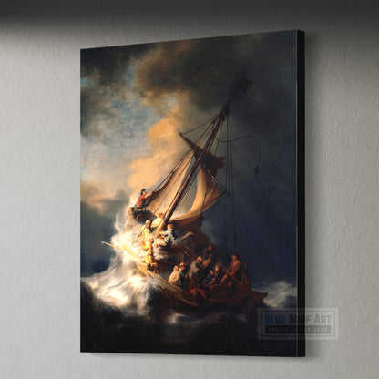 The Storm on the Sea of Galilee Rembrandt Hand-Painted Reproduction