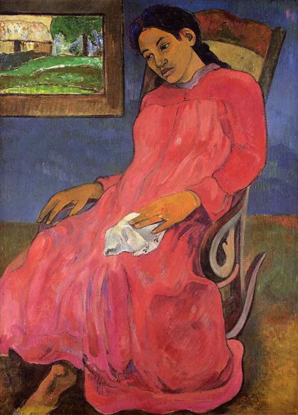 Melancholic painting by Paul Gauguin Reproduction Oil on Canvas