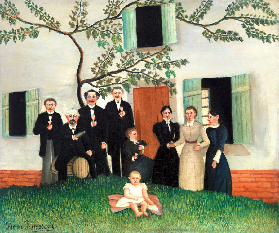 The Family (La Famille) (ca. 1890–1900) Henri Rousseau Wall Art Gift Canvas Art Painting