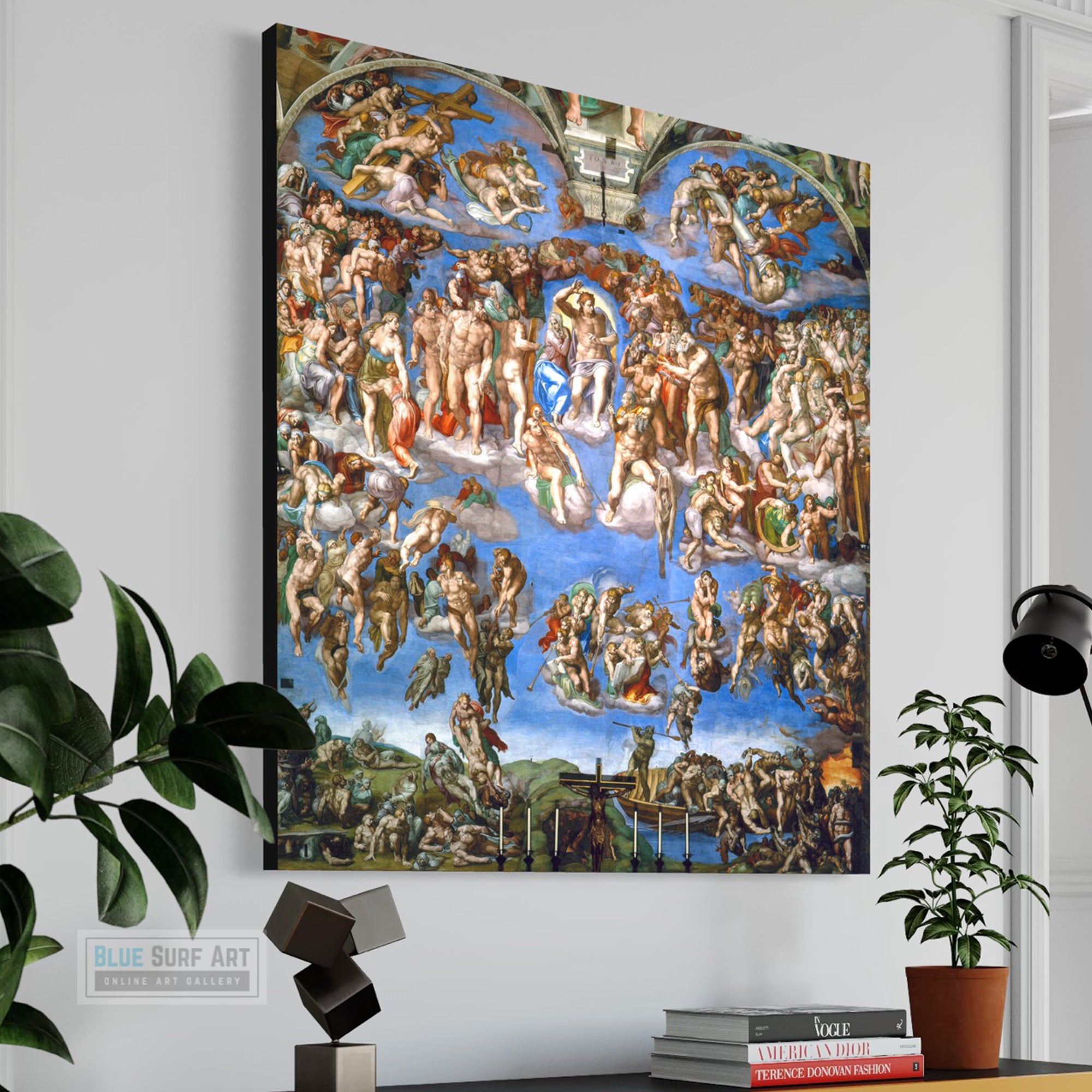 Michelangelo Buonarroti's The Last Judgment (1536-1541) Hand Painted Masterpiece Reproduction Oil Paint on Canvas Customisable Canvas Sizes