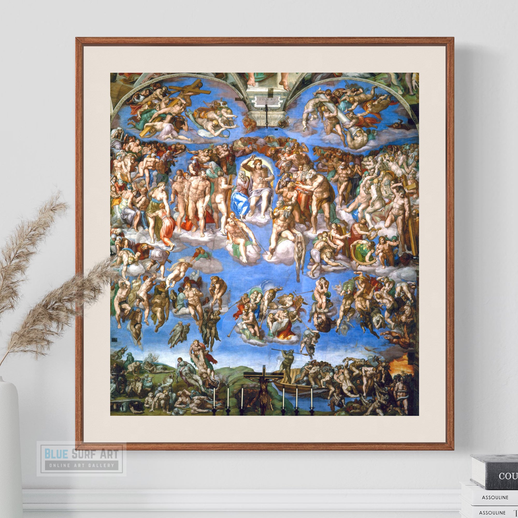 Michelangelo Buonarroti's The Last Judgment (1536-1541) Hand Painted Masterpiece Reproduction Oil Paint on Canvas Customisable Canvas Sizes