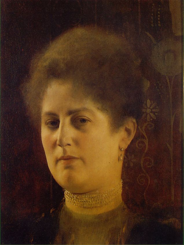 Portrait of a Lady (Frau Heymann) painting by Gustav Klimt 