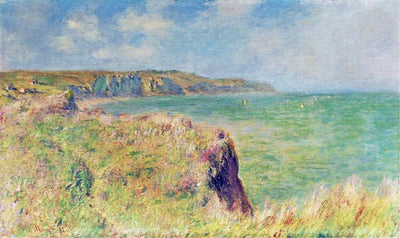 Edge of the Cliff at Pourville 1882 Claude Monet Reproduction Painting