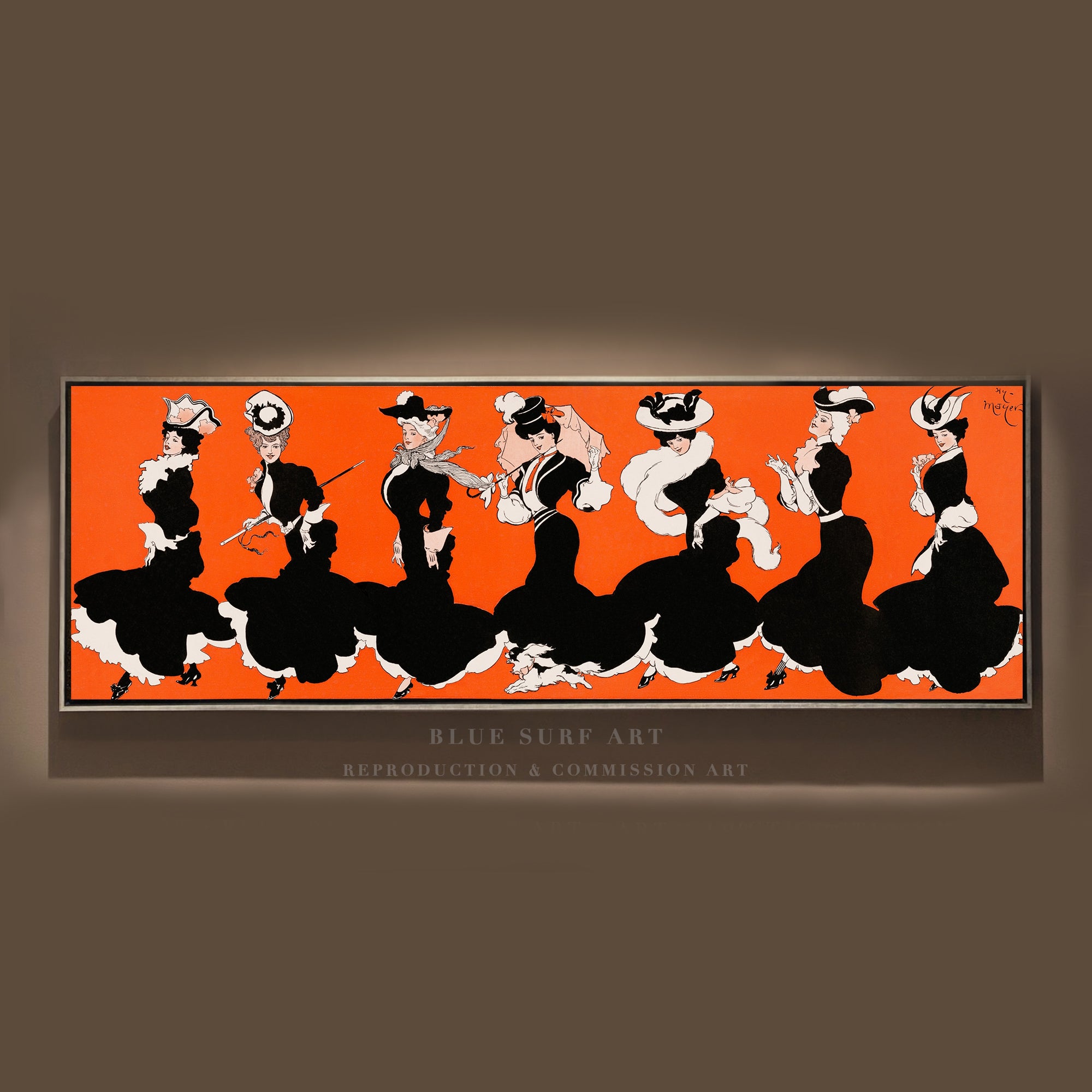 A row of daisies (1905) Hand Painted Masterpiece Reproduction Oil Paint on Canvas Customisable Canvas Sizes Modern Wall Art Orange Color Art