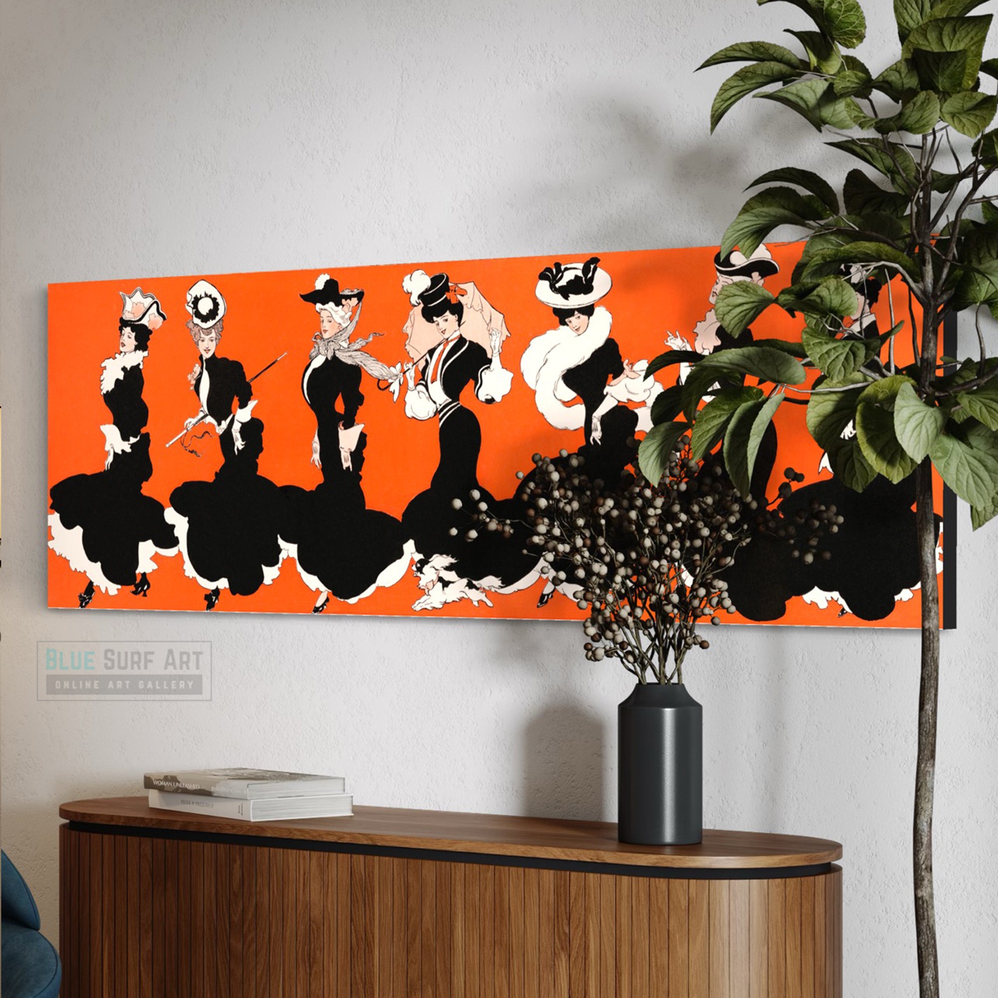 A row of daisies (1905) Hand Painted Masterpiece Reproduction Oil Paint on Canvas Customisable Canvas Sizes Modern Wall Art Orange Color Art