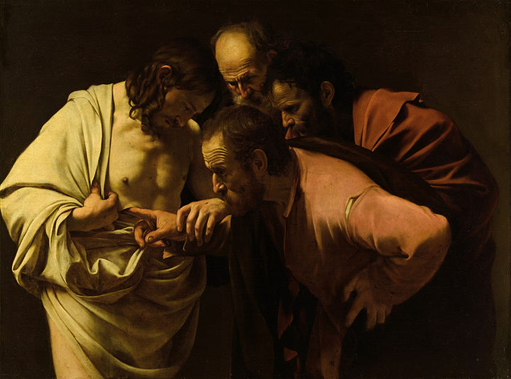 Doubting Saint Thomas Painting by Caravaggio