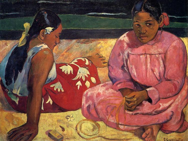 Tahitian women painting by Paul Gauguin Reproduction Oil on Canvas