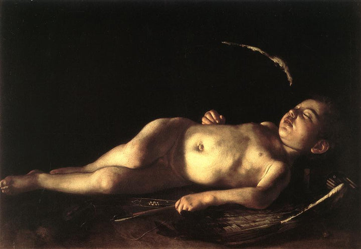 Sleeping Cupid Painting by Caravaggio