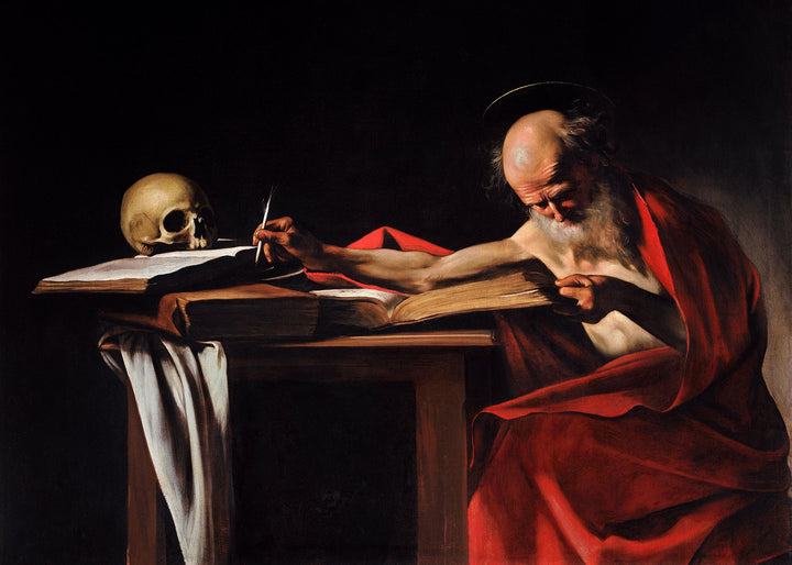 Saint Jerome in His Study Painting by Caravaggio