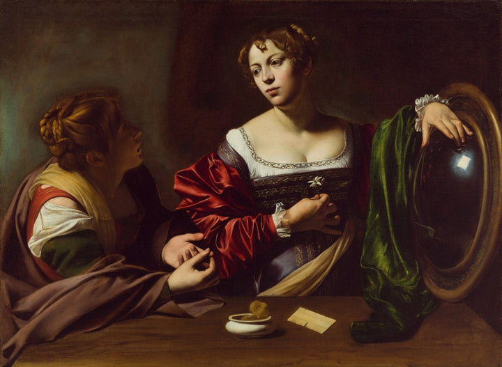 Martha and Mary Magdalene Painting by Caravaggio