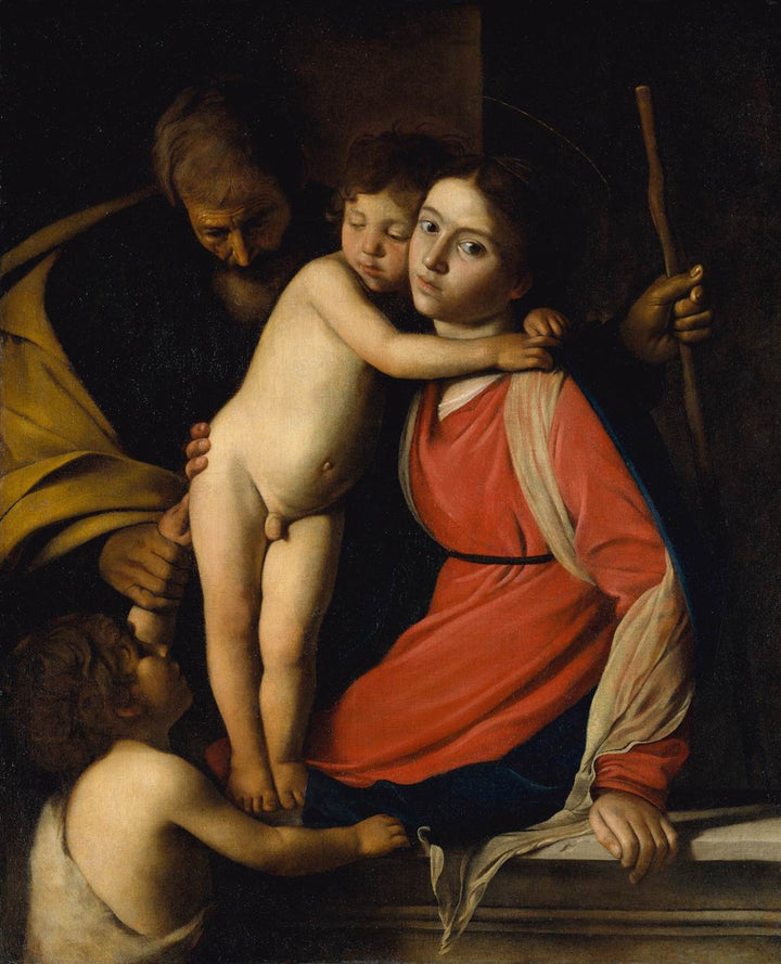 Holy Family with St. John the Baptist Painting by Caravaggio