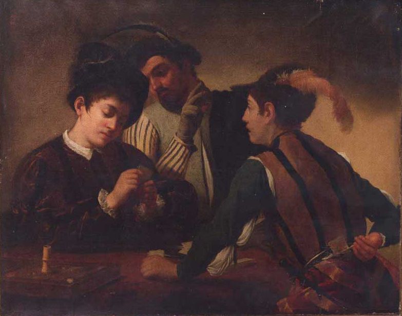 The Cardsharps Painting by Caravaggio