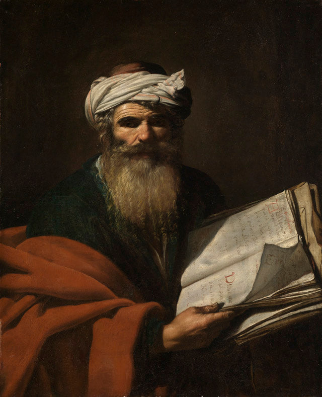 Prophet with book Painting by Caravaggio