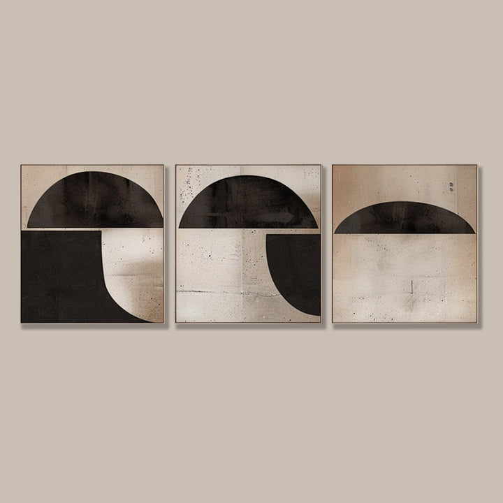 Abstract Wall Art Print Set of Three Paintings Minimalist No. #10