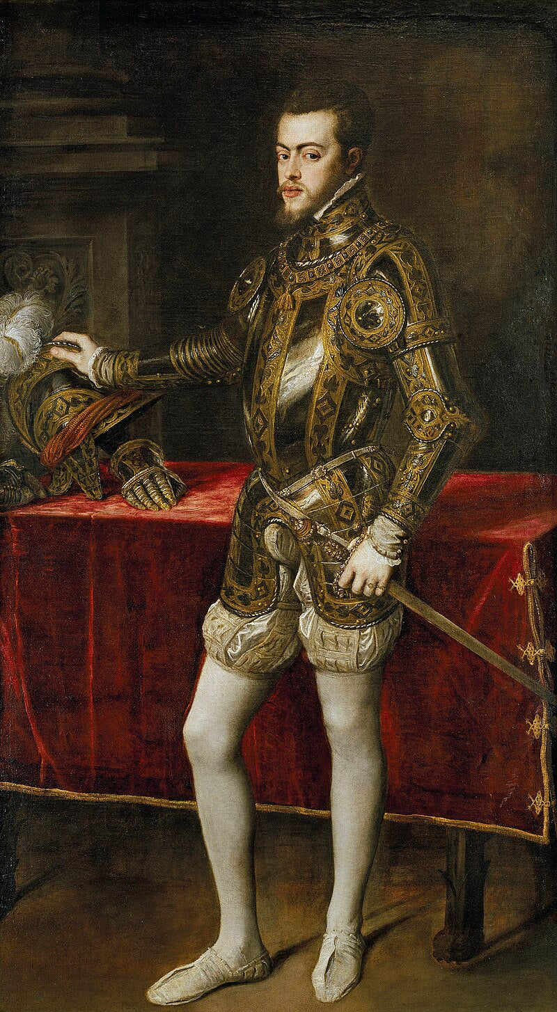 Philip II in Armour by Titian – Royal Renaissance Portrait, Museo del Prado Madrid
