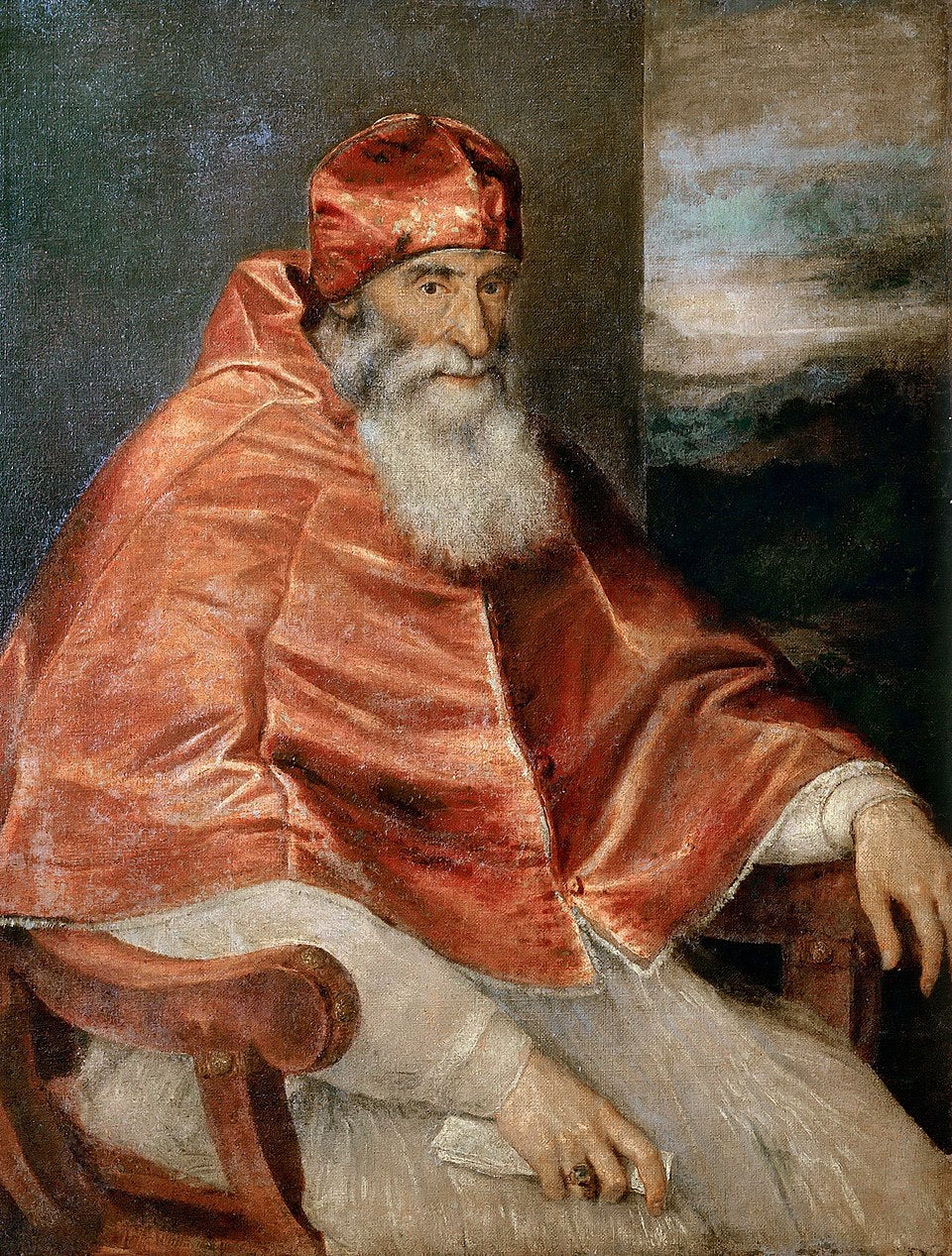 Portrait of Pope Paul III with Camauro by Titian – Renaissance Portrait