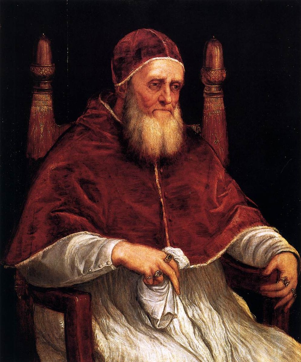 Portrait of Pope Julius II by Titian – Renaissance Portrait, Galleria Palatina Florence

