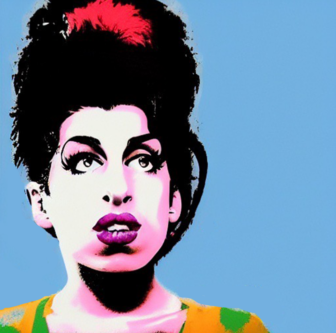 Amy Winehouse POP ART Wall Art 100% Hand Painted Art Painting - by Blue Surf Art
