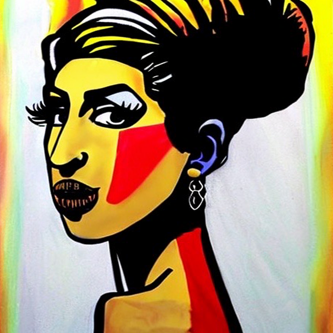 Amy Winehouse POP ART Wall Art 100% Hand Painted Art Painting by Blue Surf Art