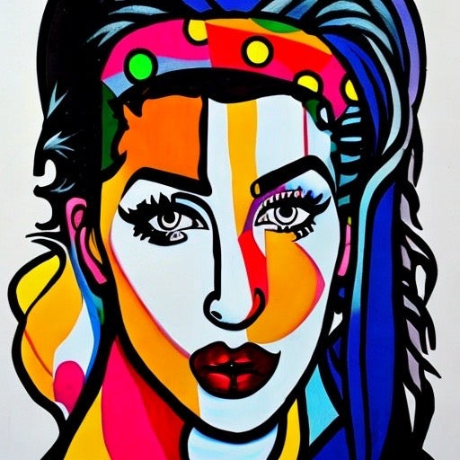 Amy Winehouse POP ART Wall Art 100% Hand Painted Art Painting