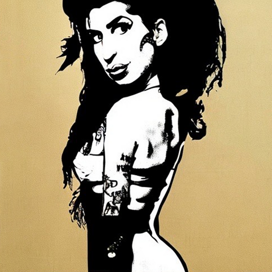 Amy Winehouse POP ART Wall Art 100% Hand Painted Art Painting by Blue Surf Art