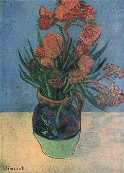 Still Life Vase with Oleanders (1888) by Van Gogh — Post-Impressionism Masterpiece