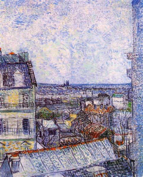 View from Vincent’s Room in the Rue Lepic (1887) by Van Gogh — Montmartre Paris View