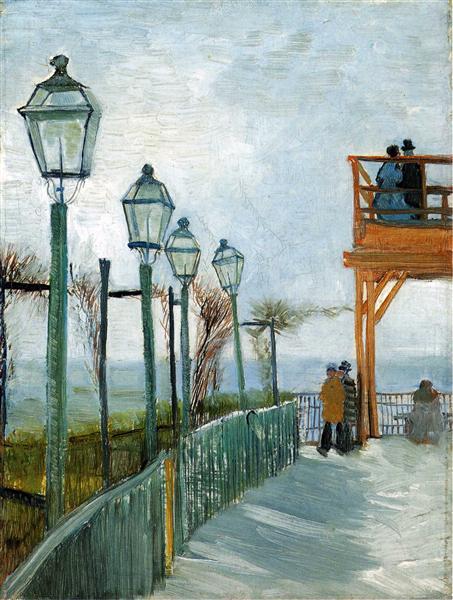 Belvedere Overlooking Montmartre (1886) by Van Gogh — Paris Cityscape