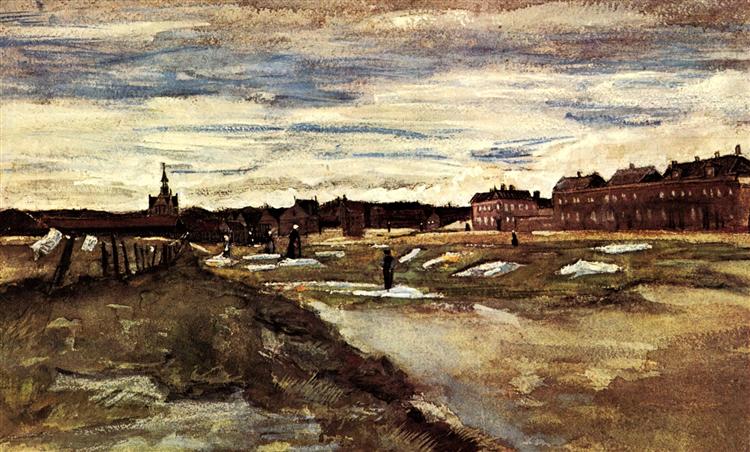 Bleaching Ground (1882) by Van Gogh — Early Dutch Landscape