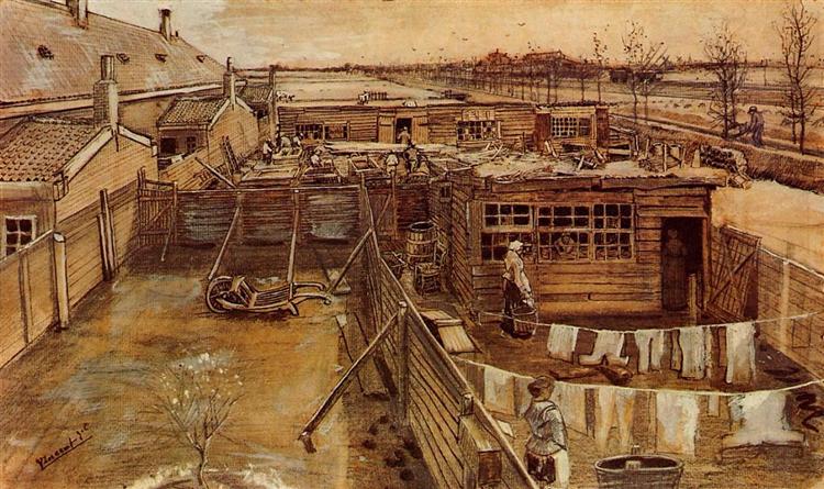 Carpenter’s Workshop Seen from the Artist’s Studio (1882) by Van Gogh — Kröller-Müller Museum