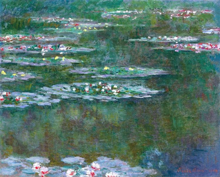 Explore Water Lilies (1904) by Claude Monet, a serene Impressionist masterpiece recreated as a museum-quality oil painting reproduction.
