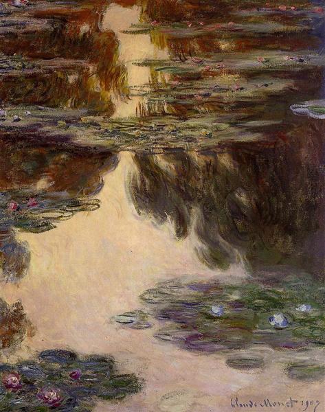 Water Lilies 1907 by Claude Monet | Hand-Painted Monet Reproduction
