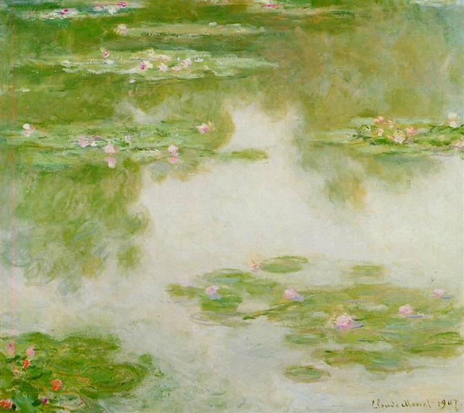 Water Lilies 1907 by Claude Monet | Hand-Painted Impressionist Reproduction
