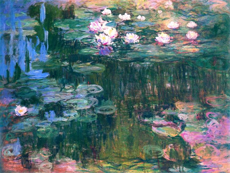 Explore Water Lilies (1914–1917) by Claude Monet, a vibrant Impressionist masterpiece recreated as a museum-quality oil painting reproduction.
